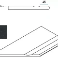 Керамогранит ТИТАНИО БОРТИК 30x60 С ВЫЕМКОЙ ЗАКРУГ 620090000412 30x60