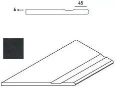 Керамогранит ТИТАНИО БОРТИК 30x60 С ВЫЕМКОЙ ЗАКРУГ 620090000412 30x60