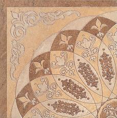 Керамогранит декор монтаньоне беж лаппатированный 1/4 розона hgd\a37\tu0031l 42x42