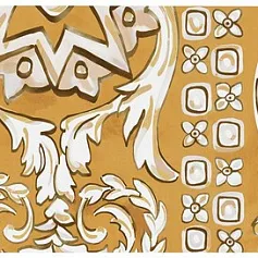 Керамическая плитка Декор Алмаш 2 жёлтый 14x34