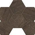 Мозаика estima gb04 Габбро/ gabbro Хексагон Браун Коричневый 25x28.5