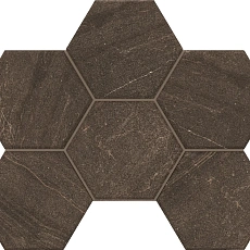 Мозаика estima gb04 Габбро/ gabbro Хексагон Браун Коричневый 25x28.5