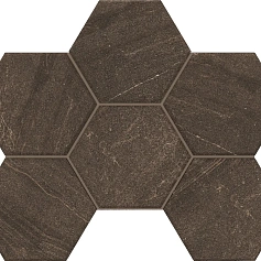 Мозаика estima gb04 Габбро Хексагон Браун коричневый 25x28.5