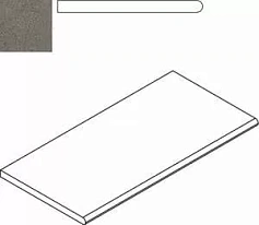 Италон Бортик Италон Discover X2 Fume Bordo Round 30x60 серый 