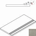 Керамогранит Ступень Италон Дискавер/ discover x2 grey bordo grip 30x60 30x60