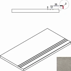 Керамогранит Ступень Италон Дискавер x2 grey bordo grip 30x60 30x60