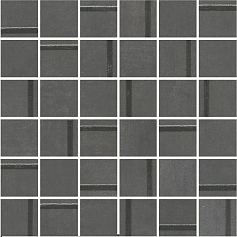 Керама Марацци Декор Kerama Marazzi MM13132 Гварди 1 мозаичный антрацит матовый обрезной серый 