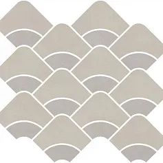 Керамическая плитка Декор kerama marazzi kmd2hid007br Таделакт наборный бежевый светлый, серый матовый обрезной 28x30