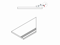 Бортик Италон Миллениум X2 Сильвер грип правый 620090001193 серый