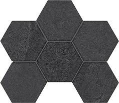 Estima Мозаика Estima LN04/TE04 Luna Hexagon Black черный чёрный 