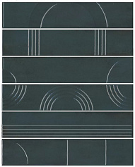 Керама Марацци Панно Kerama Marazzi KMP3STA008RN6X Панно Мажорель зеленый темный глянцевый из 6 частей зеленый 