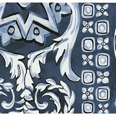 Керамическая плитка Декор Алмаш 2 синий 14x34