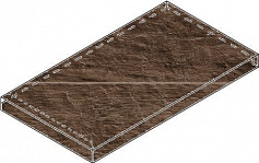 Италон ПЭППЕР Х2 СТУП.33X60 УГЛ.ЛЕВ коричневый для офиса для дома для улицы для крыльца
