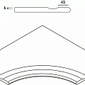 Керамогранит Бортик Италон Дискавер/ discover x2 fume bordo svasato angolare round 60x60 60x60