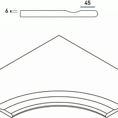 Керамогранит Бортик Италон Дискавер x2 fume bordo svasato angolare round 60x60 60x60
