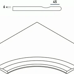 Керамогранит Бортик Италон Дискавер x2 fume bordo svasato angolare round 60x60 60x60