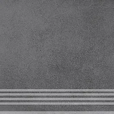 Ступени Ступень Мирабо серый темный обрезной 30x60