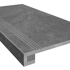 Ступени Комплект estima te03 Терра/ terra anthracite (Ступень 33x120 Непол. Прямоугол. Бортик С Насечками + Подступенок 14,5x120) 33x120