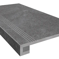 Ступени Комплект estima te03 Терра anthracite (Ступень 33x120 непол. прямоугол. бортик с насечками + Подступенок 14,5x120) 33x120
