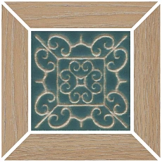 Керамическая плитка Вставка kerama marazzi id153 Тровазо наборный бежевый матовый 13x13