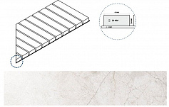 Италон ПУР РЕШЁТКА СТРИМ 20 ПР бежевый для улицы для крыльца