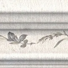 Керамическая плитка Бордюр Багет Кантри Шик белый декорированный 5x20