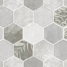 Керамическая плитка Гексацемент/ hexacement Декор Светло-Серый 20x60