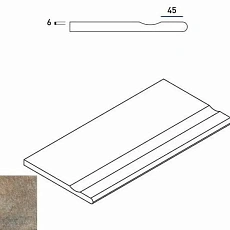 Керамогранит ЭМЕРАЛЬД БОРТИК 30x60 С ВЫЕМКОЙ ЗАКРУГЛЁН 620090000260 30x60