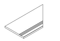 Бортик Италон Магма Графит Грип правый 620090001338 серый