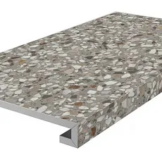 Ступени kerama marazzi km6060g0011rgcf фронтальная клееная Бричиола серый матовый обрезной 33x60