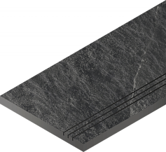 Италон ТИТАНИО БОРТИК 30X60 ГРИП ПР чёрный для улицы для крыльца