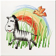 Tubadzin Pastel Safari 1 декор белый для ванной