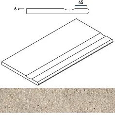 Керамогранит ДЕЗЕРТ БОРТИК 30x60 С ВЫЕМКОЙ ЗАКРУГЛ 30x60