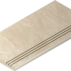 Ступени Италон Материя x2 Магнезио 120 закругленная грип 620040000202 бежевый 30x120