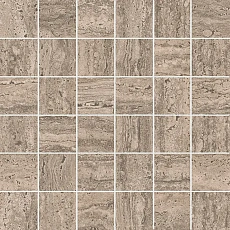 Декор Керама Марацци kmd2msa010gr Про Травертин мозаичный бежевый темный матовый обрезной 30x30