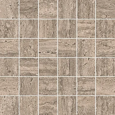 Декор Керама Марацци kmd2msa010gr Про Травертин мозаичный бежевый темный матовый обрезной 30x30