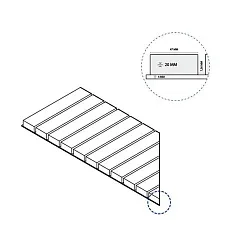 Керамогранит блэк решётка стрим 20 лев 25x60