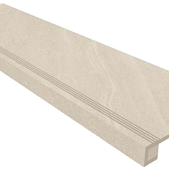 Ступени Комплект estima gb01 Габбро Вайт (Ступень 33x120 непол. прямоугол. бортик с насечками + Подступенок 14,5x120) 33x120