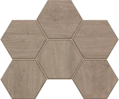 Estima Мозаика Estima CW02 Classic Wood Hexagon Dark Grey серый серый 