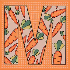 Керамическая плитка Декор kerama marazzi hgd\a547\5187 Сад-огород Морковь матовый 20x20