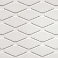 Керамическая плитка 3Д Вайт rhombus Матт 30,5x56