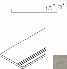 Италон Ступень Италон Discover X2 Grey Bordo Grip Dx правый 30x60 серый 