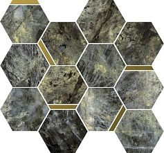 Италон Мозаика Италон  Стелларис Мадагаскар Дарк Шик 28,3х32,8 чёрный 