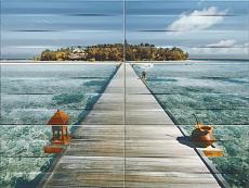 Керамическая плитка maxima azure 1 set of 6 elements панно 67,3x89,8