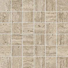 Декор Керама Марацци kmd2msa009gr Про Травертин мозаичный бежевый матовый обрезной 30x30