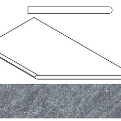 Керамогранит СИЛВЕР БОРТИК 30x60 ЗАКРУГЛ.ПР 30x60