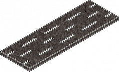 Италон КАРБОН РЕШЁТКА 20X60 чёрный для улицы для крыльца