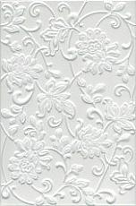 Керамическая плитка аджанта цветы белый 20x30