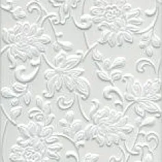 Керамическая плитка аджанта цветы белый 20x30