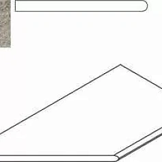 Керамогранит Бортик Италон Дискавер x2 grey bordo round sx левый 30x60 30x60